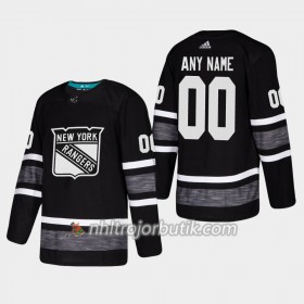 Män Ishockey New York Rangers tröja med eget tryck Svart 2019 All-Star Adidas Authentic